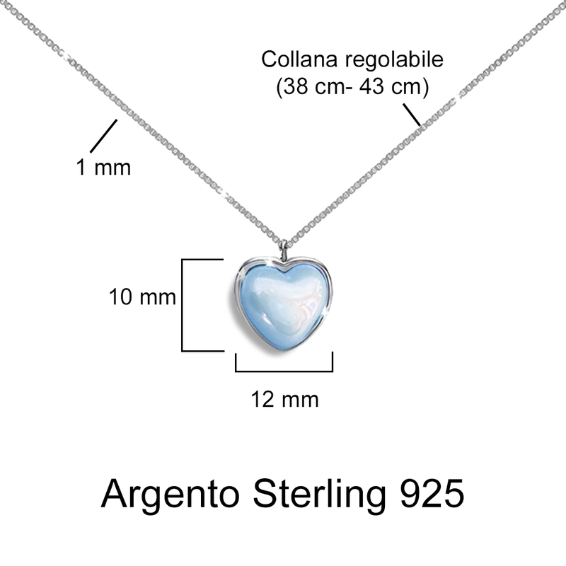 TRISHULA Collana in argento Sterling 925 con pietra di luna TRISHULA Collana in argento Sterling 925 con pietra di luna