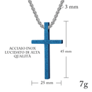 Collana Croce Blu - Amuleto della Felicità.
