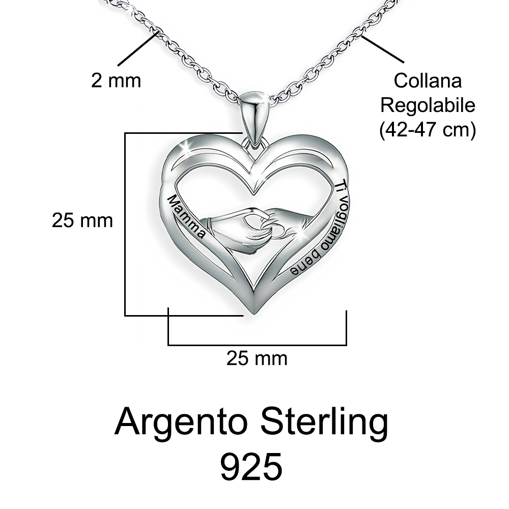 Ciondolo Cuore Alfabeto Dinky In Argento Sterling 925 - Collana Dew, Regalo Perfetto Per Anniversario O Compleanno