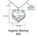 Collana da Donna in Argento Sterling 925 - Mamma, Ti vogliamo bene