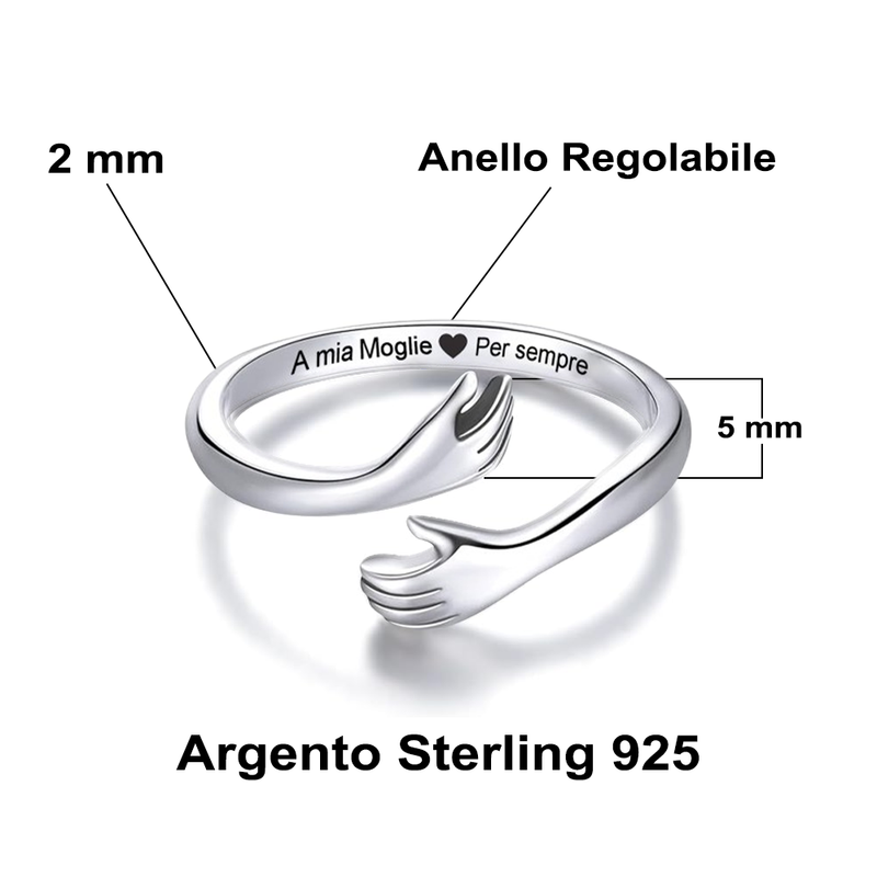 Anello da Donna in Argento Sterling 925 - A Mia Moglie