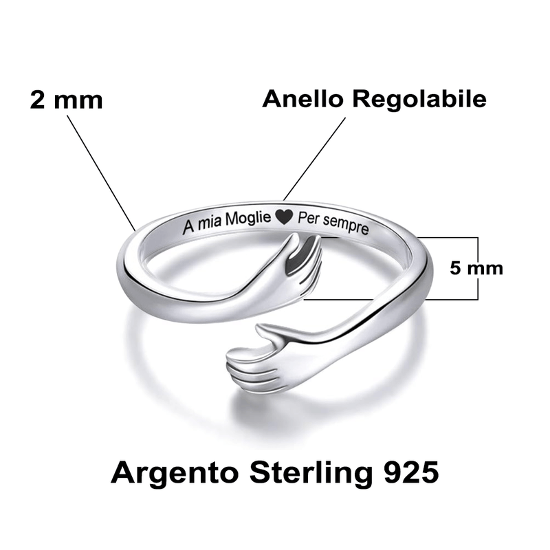 Anello A Fascia Eternity In Argento Sterling 925 Con Zirconi - Foto 11