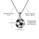 Collana Calcio - Acciaio Inox Lucidato di Alta Qualità