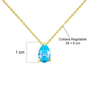Collana con Pietra Acquamarina - Cofanetto con dedica INCLUSO