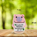 Peluche Crochet Con base in legno - Maialino Portafortuna