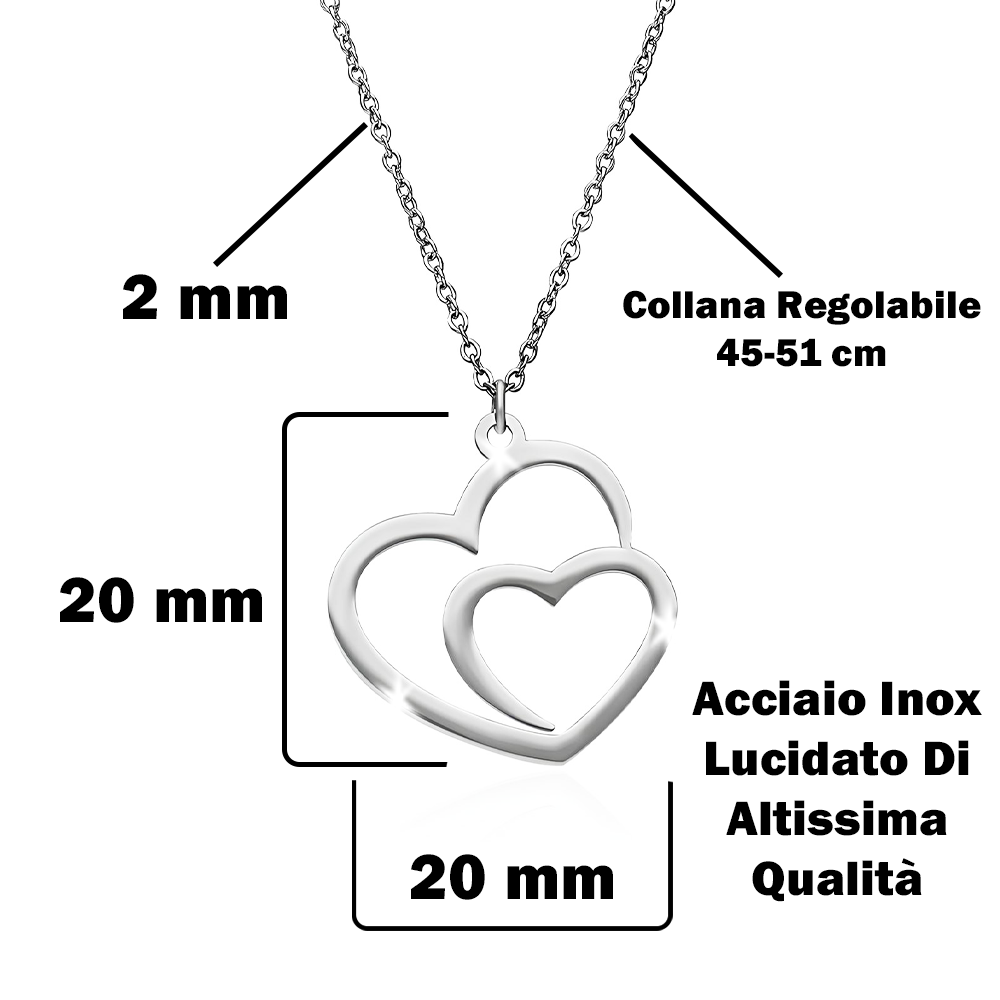 Collana Cuore Giglio Argento 925 Con 12 Pietra Portafortuna Collana Cuore Giglio Argento 925 Con 12 Pietra Portafortuna