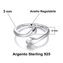 Anello da Donna in Argento Sterling 925 - Ti Amerò Per Sempre