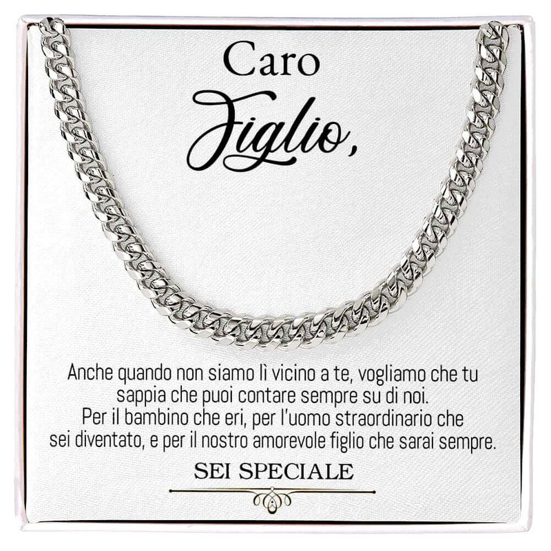 Collana da Uomo - Caro Figlio Sei Speciale (siamo).