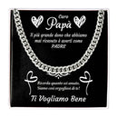 Collana da Uomo - Caro Papà Ti Vogliamo Bene.