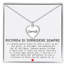 Collana da Donna Ricordati di Sorridere con Incisione Sorridi