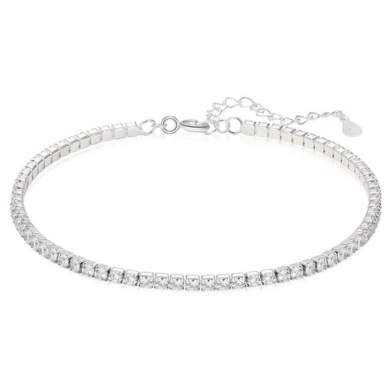 Bracciale Tennis Bianco in Argento Sterling 925