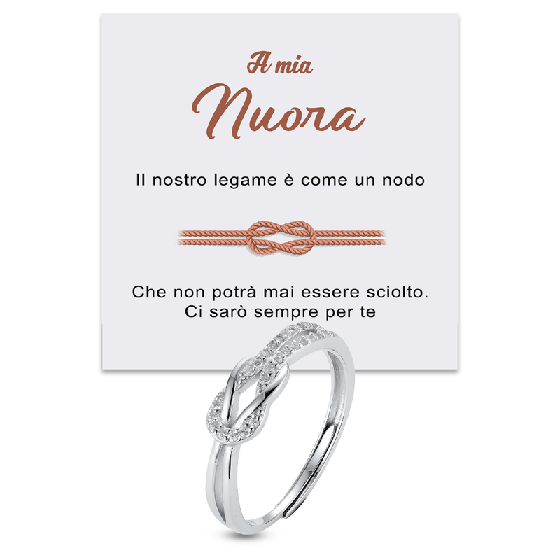 Anello Nodo da Donna in Argento Sterling 925 - A Mia Nuora