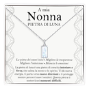 Collana Pietra di Luna Rettangolare in Argento Sterling 925 - A mia Nonna
