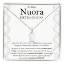 Collana Pietra di Luna Rettangolare in Argento Sterling 925 - A mia Nuora