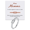 Anello Nodo da Donna in Argento Sterling 925 - A mia Mamma
