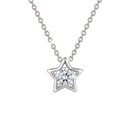 Collana da Donna Stella con finitura in oro bianco 14K