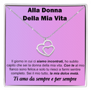Collana Due Cuori Uniti - Alla donna della mia vita