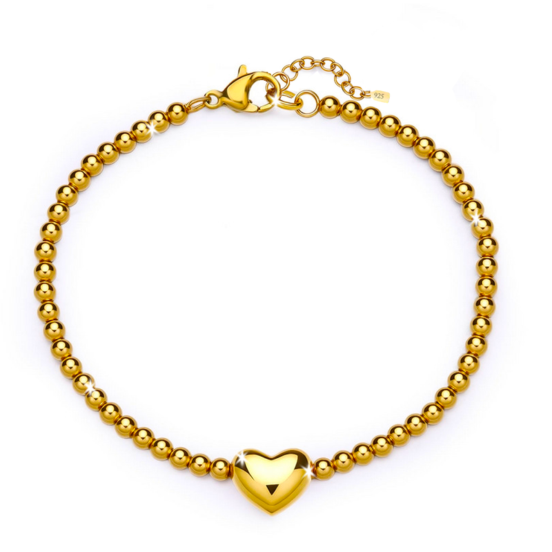 Bracciale Donna in Sterling 925 - Con catena di cuori
