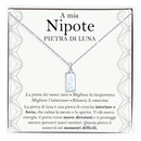 Collana Pietra di Luna Rettangolare in Argento Sterling 925 - A mia Nipote