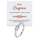 Anello Nodo da Donna in Argento Sterling 925 - A Mia Cugina