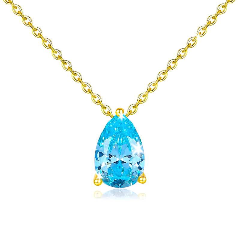 Collana in Argento Sterling 925 - Pietra Acquamarina
