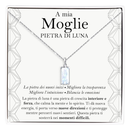 Collana Pietra di Luna Rettangolare in Argento Sterling 925 - A mia Moglie