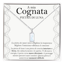Collana Pietra di Luna Rettangolare in Argento Sterling 925 - A mia cognata