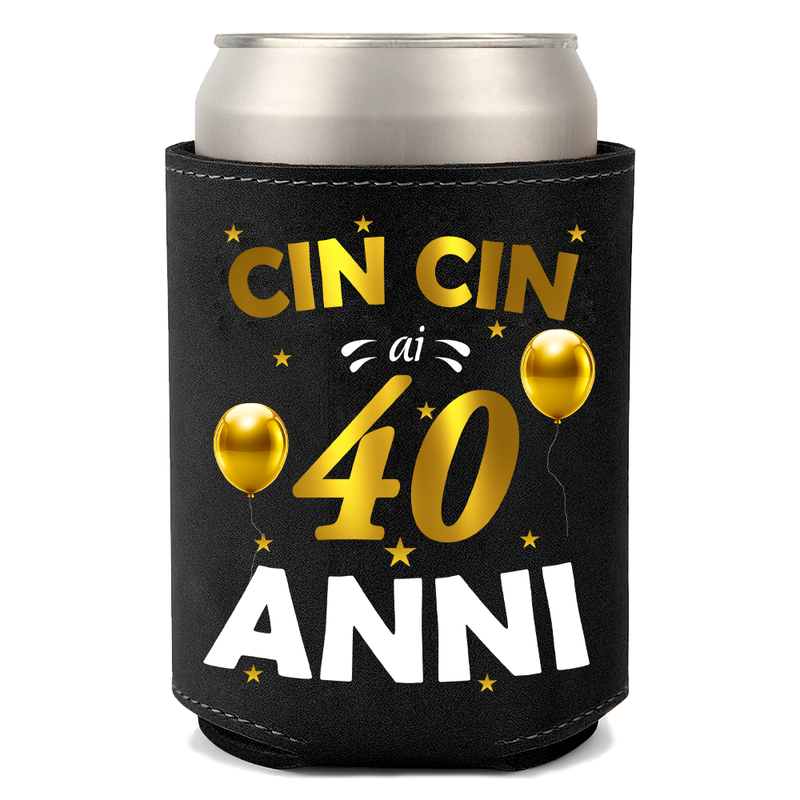 Raffredda Lattina Ecopelle Sintetica Nera  - Buon 40 Compleanno