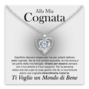 Collana A mia Cognata con Pietra di Zirconia Cubica Bianca