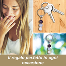 Portachiavi Con Cristalli Naturali Curativi - Segni Zodiacali - Acquario