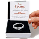 Anello Nodo da Donna in Argento Sterling 925 - A mia Sorella