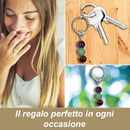 Portachiavi Con Cristalli Naturali Curativi - Segni Zodiacali - Gemelli
