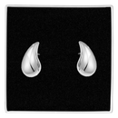 Orecchini a Goccia Donna in Acciaio chirurgico con Finitura in Oro Bianco 18k