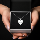 Collana da Donna con Incisione Sorridi in Acciaio Inox Lucidato