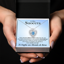 Collana A mia Suocera con Pietra di Zirconia Cubica Azzurra