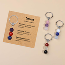 Portachiavi Con Cristalli Naturali Curativi - Segni Zodiacali - Leone