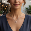 Collana da Donna Stella con finitura in oro bianco 14K