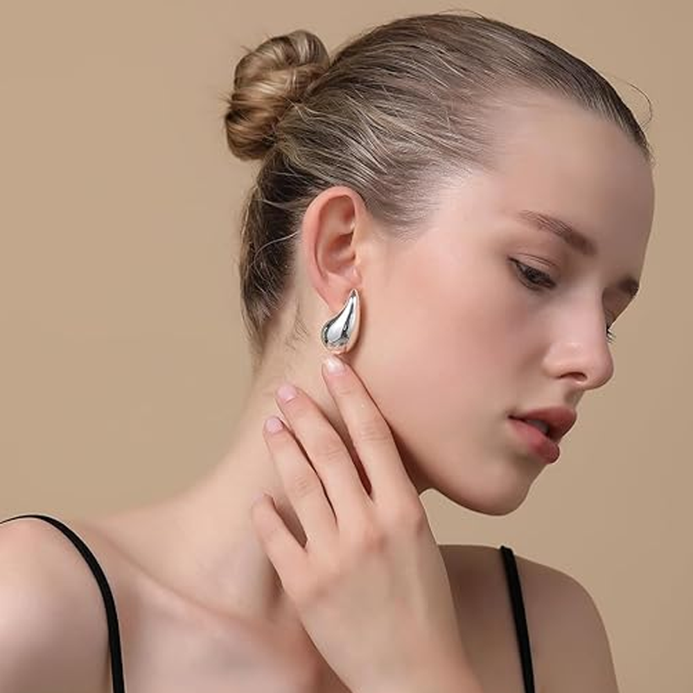 1 Paio Di Orecchini Pendenti Da Donna In Acciaio Inossidabile Color Oro Con Zirconi A Forma Di Goccia 57055 1 Paio Di Orecchini Pendenti Da Donna In Acciaio Inossidabile Color Oro Con Zirconi A Forma Di Goccia 57055