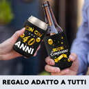 Raffredda Lattina Ecopelle Sintetica Nera Confezione da 10 - Buon 40 Compleanno