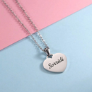Collana da Donna con Incisione Sorridi in Acciaio Inox Lucidato