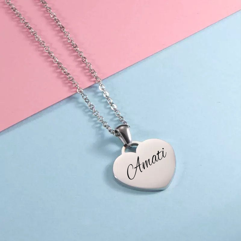 Kaululu Collana Argento Da Donna 925 Personalizzata Collana Cuore Con Incisione Nome Regali Per Mamma Nonna Donna Regalo Di Compleanno (A-Nomi 2 - Foto 2