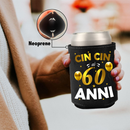 Raffredda Lattina Ecopelle Sintetica Nera  Confezione da 10 - Buon 60 Compleanno