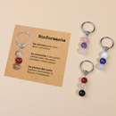 Portachiavi Con Cristalli Naturali Curativi - Rinforzante