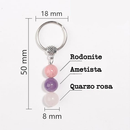Portachiavi Con Cristalli Naturali Curativi - Amore per Se stessi