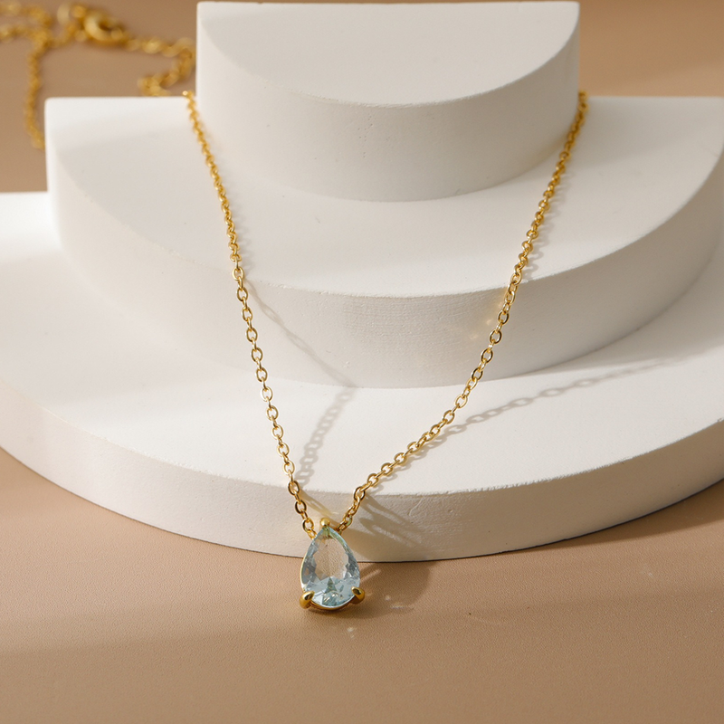 Collana in Argento Sterling 925 - Pietra Acquamarina