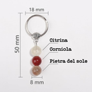 Portachiavi Con Cristalli Naturali Curativi - Rinforzante