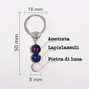 Portachiavi Con Cristalli Naturali Curativi - Segni Zodiacali - Toro