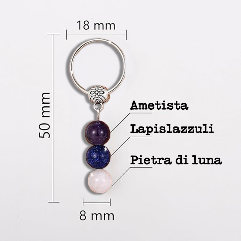 Portachiavi Con Cristalli Naturali Curativi - Segni Zodiacali - Toro