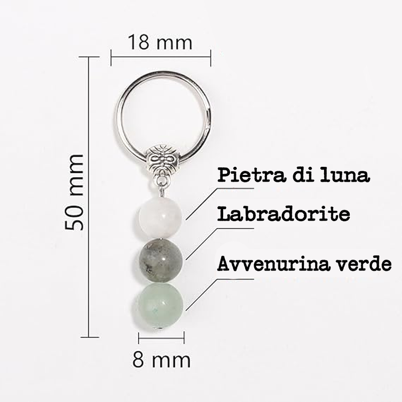 Portachiavi Con Cristalli Naturali Curativi - Nuovi Inizi