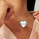 Collana da Donna con Incisione Sorridi in Acciaio Inox Lucidato